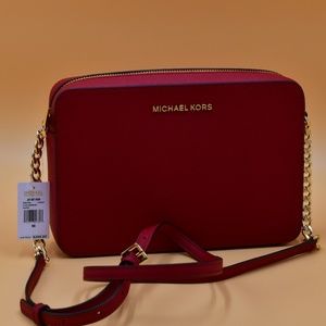 Michael Kors Scarlet Jet Set crossbody handbag NWT